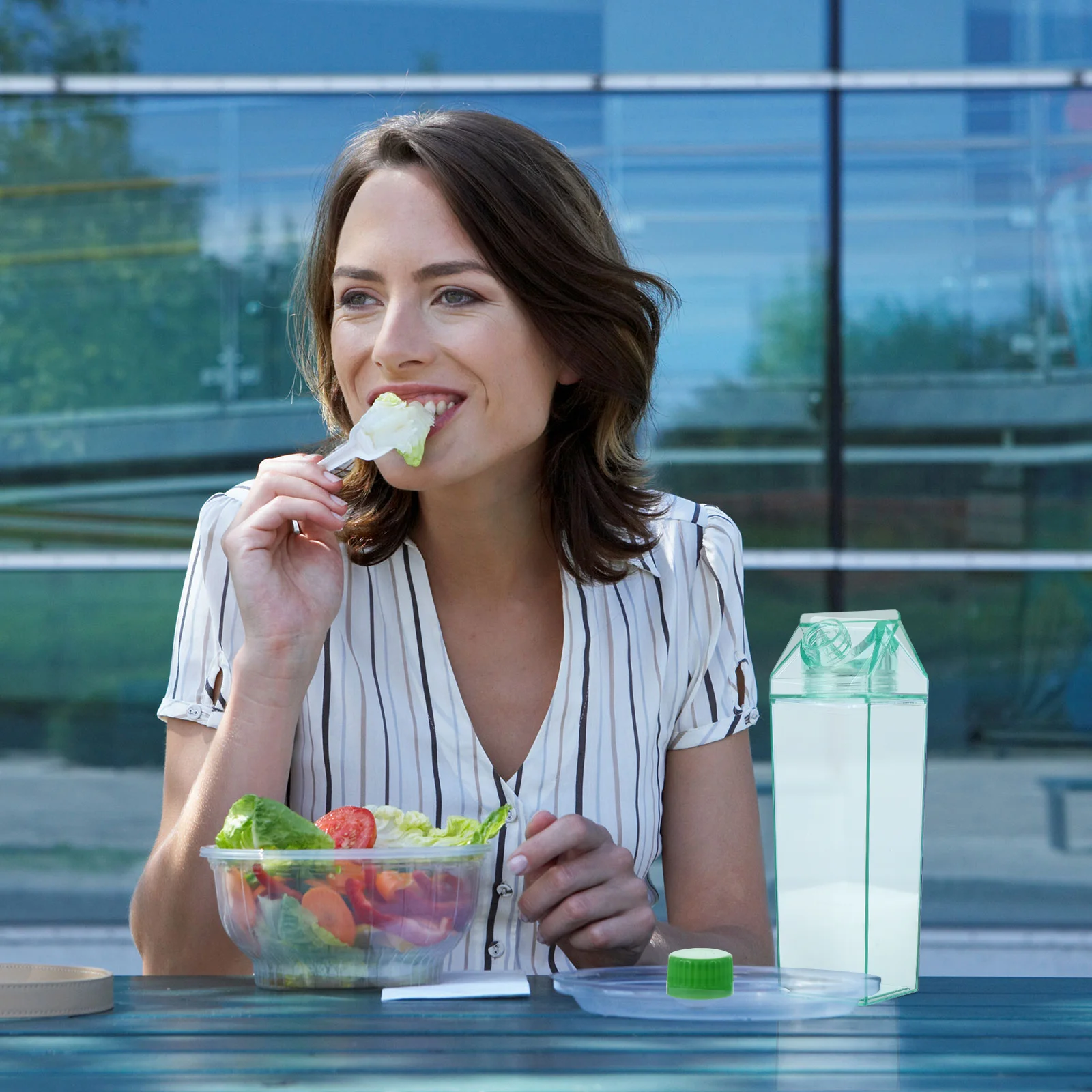 Бутылка молока для напитков пластиковый контейнер камеры излишки хранения 500 мл