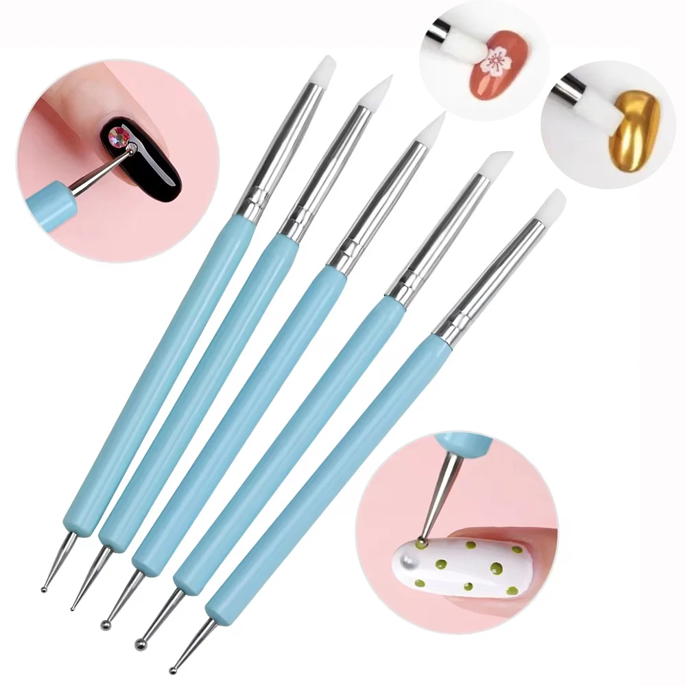 Ручка 2 в 1 с двумя головками и кристаллами