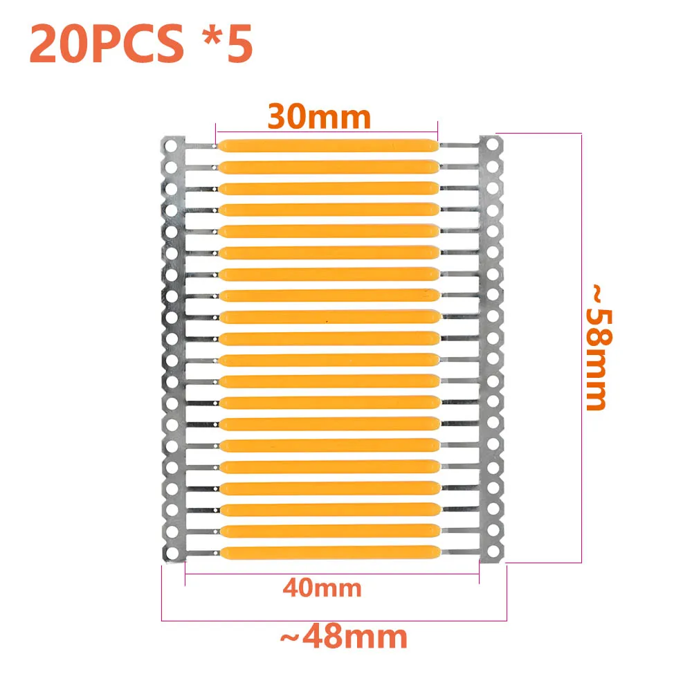 100 шт. лампы накаливания для прожекторов 3 в 40 мм 2700 мА