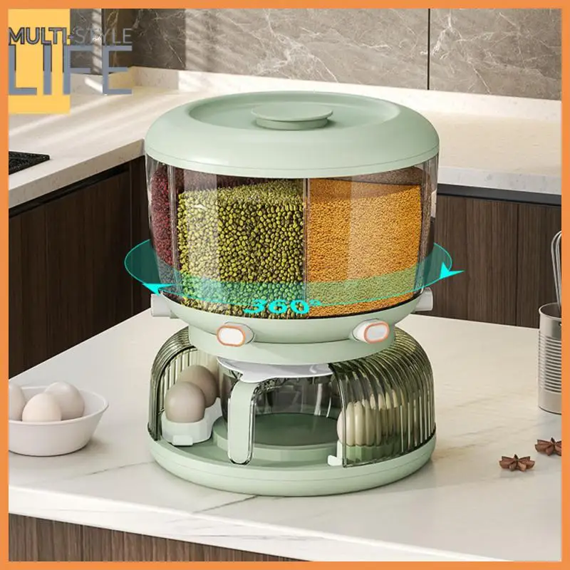 

Кухонные предметы для хранения, емкость для хранения зерна, пыленепроницаемый и влагостойкий удобный для переключения ведра для хранения риса с герметичной крышкой