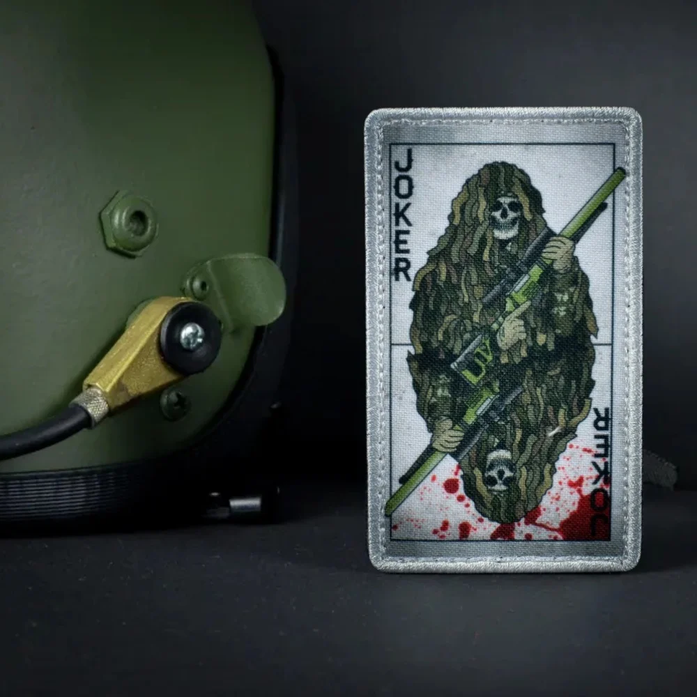Джокер Джилли Одежда Покер Тактические нашивки K T Ace Операторская карта