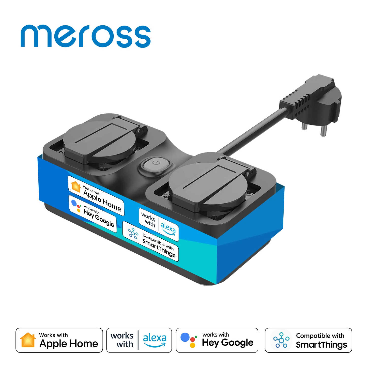  Meross HomeKit Smart Outdoor Plug WIFI Waterproof Socket FR Wall Electrical Outlets Support Alexa Google Assistant SmartThings 