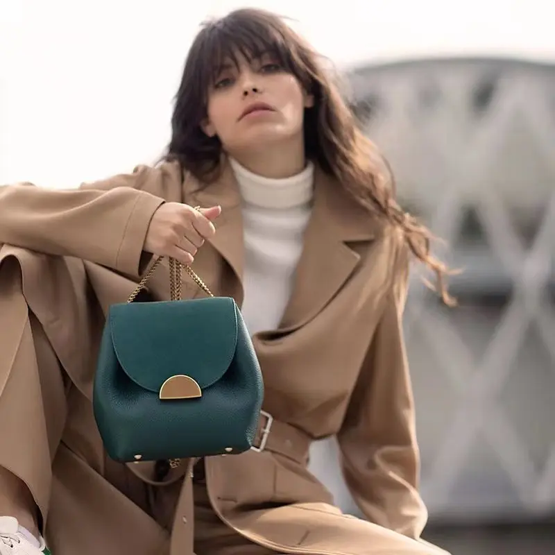 

Paparazzi 2022 trend shoulder bags simple nylon Magnetic buckle bucket bag for women girls evenning party French style bags