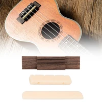 3pcs ukulele rosewood bridge nut and saddle slotted for guitar ukulele parts luthier accessories bridgesaddle and nut