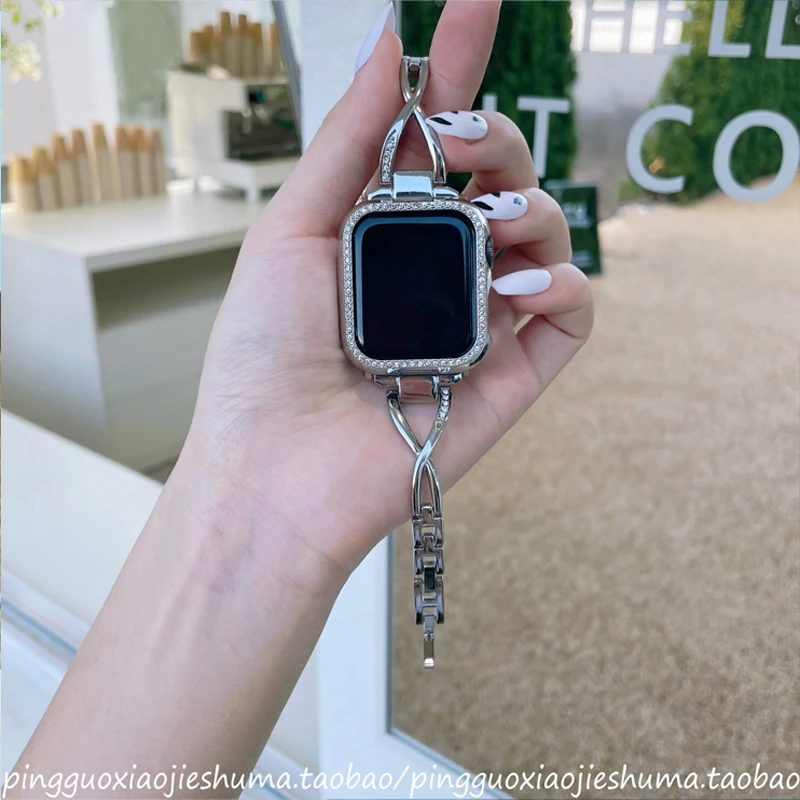 

Ремешок из нержавеющей стали для Apple Watch Band 41 мм 45 мм 44 мм 40 мм 42 мм 38 мм, браслет для iwatch Series 7 6 SE 5 4 3 2