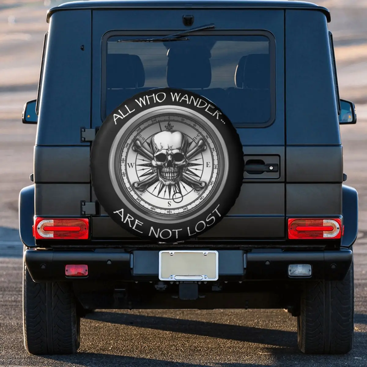 

Чехол для шин для всех, кто бродит не теряется, полноприводный защитный чехол со скелетом в виде черепа для Jeep, Toyota, Mitsubishi, 14-17 дюймов