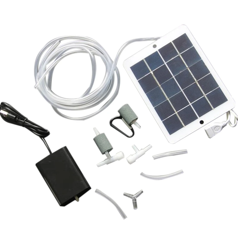 

Portable Fishing Water Oxygen Pump 3W 5V Pond Aquarium Air Aerator With Solar Panel Air Compressor Aerator