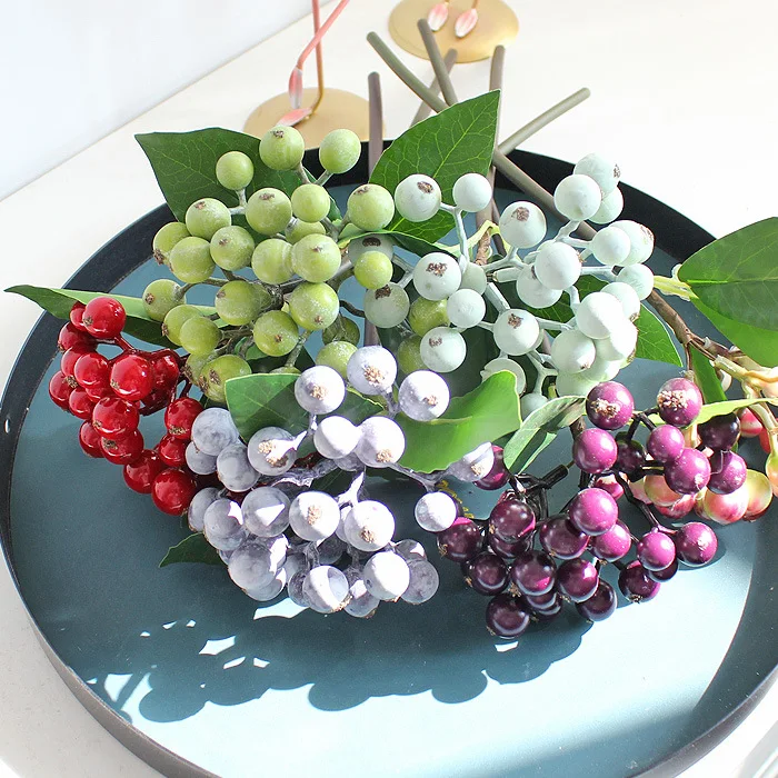 

1PCS Artificial Flower Small Berries Stamen Wire Stem/marriage Leaves DIY Wreath Wedding Scrapbooking Box Decoration Craft