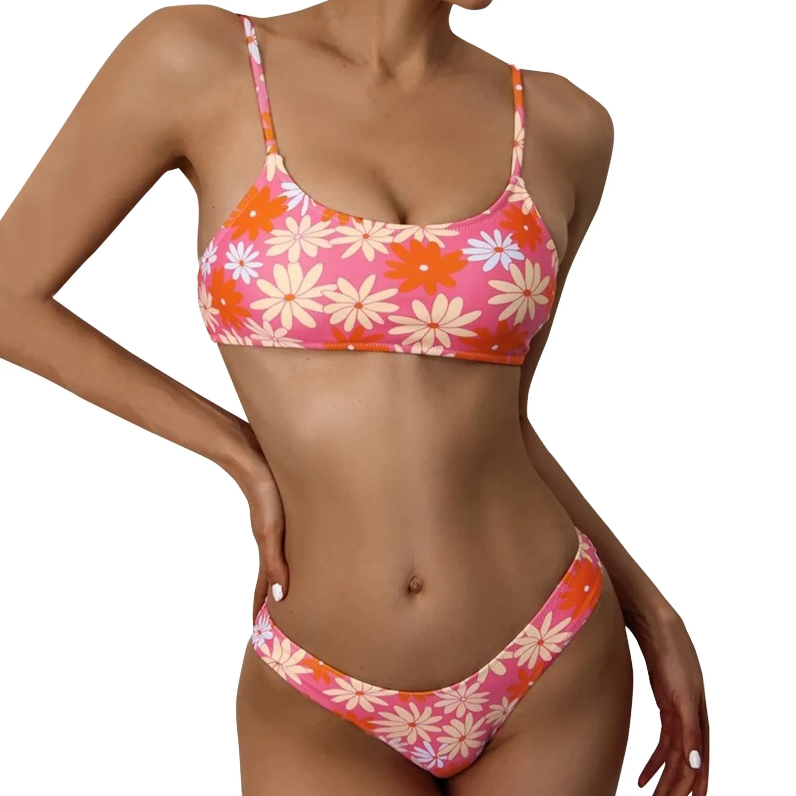 

Swimsuit Bikini Stitching Print Swimwear Bra Color Filled Beachwear Set Women's Swimwears Swimwears tankinis sexy swimsuit