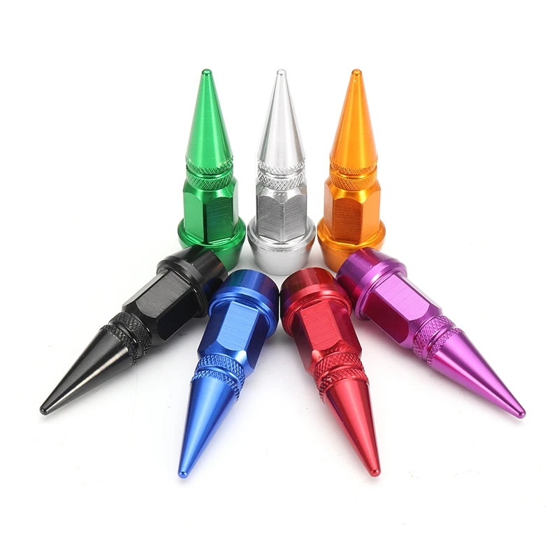 

4pcs Tire Valve Caps For Car Auto Motorcycle Wheel Tyre Valve Stem Caps Universal Black Blue Yellow Silver Green Red