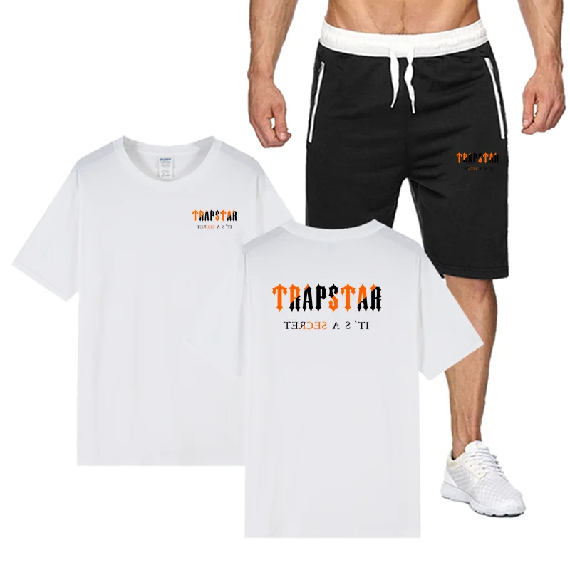 

2022 New TRAPSTAR Sportswear Men's Cotton T-shirt + Shorts Summer sportswear jogging pants Street Harajuku Top T-shirt set