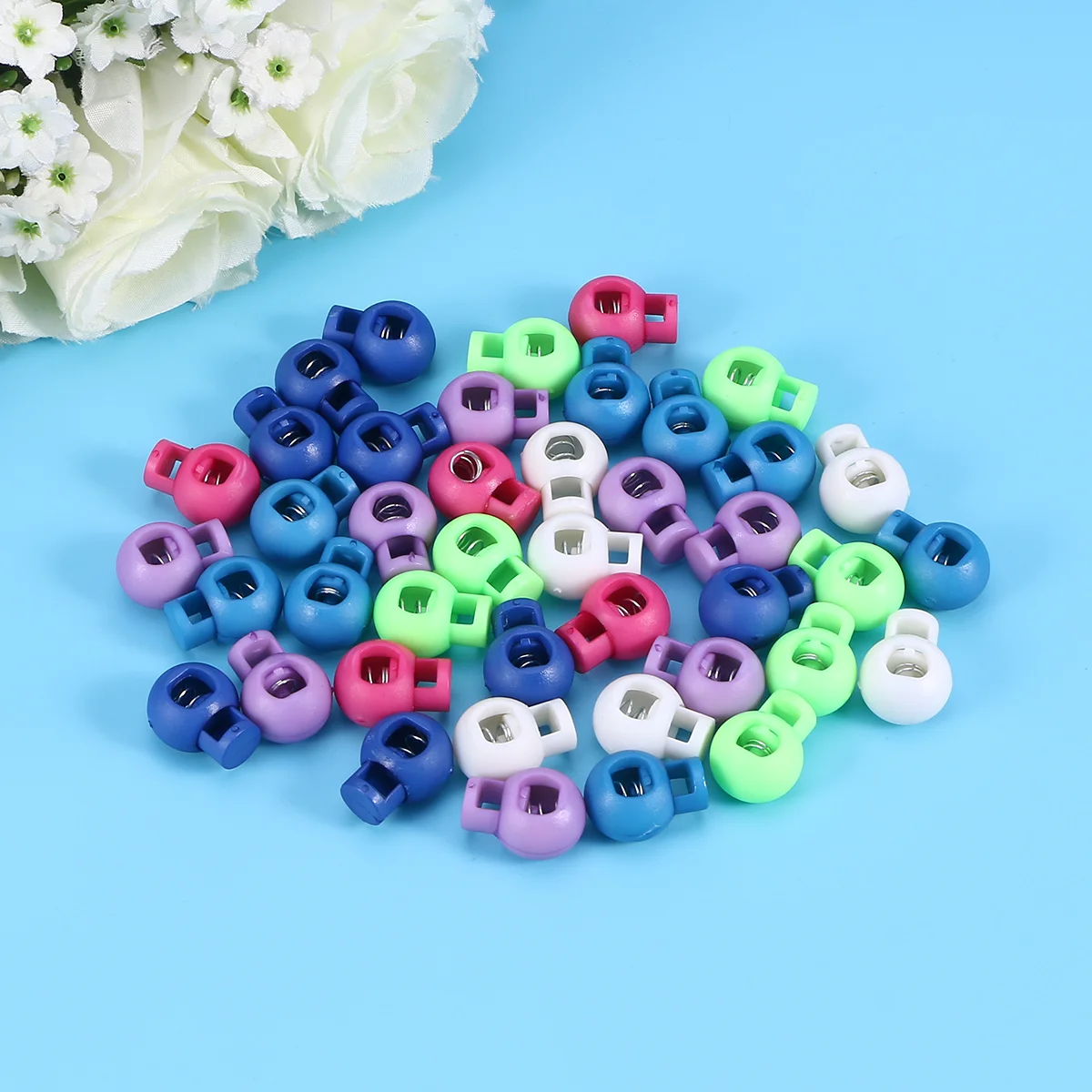 

Cord Lock Locks Spring Fastener Drawstring Toggle Stopper Paracord Stopsclip Ropelanyard Button Hole Double Bean Sliding