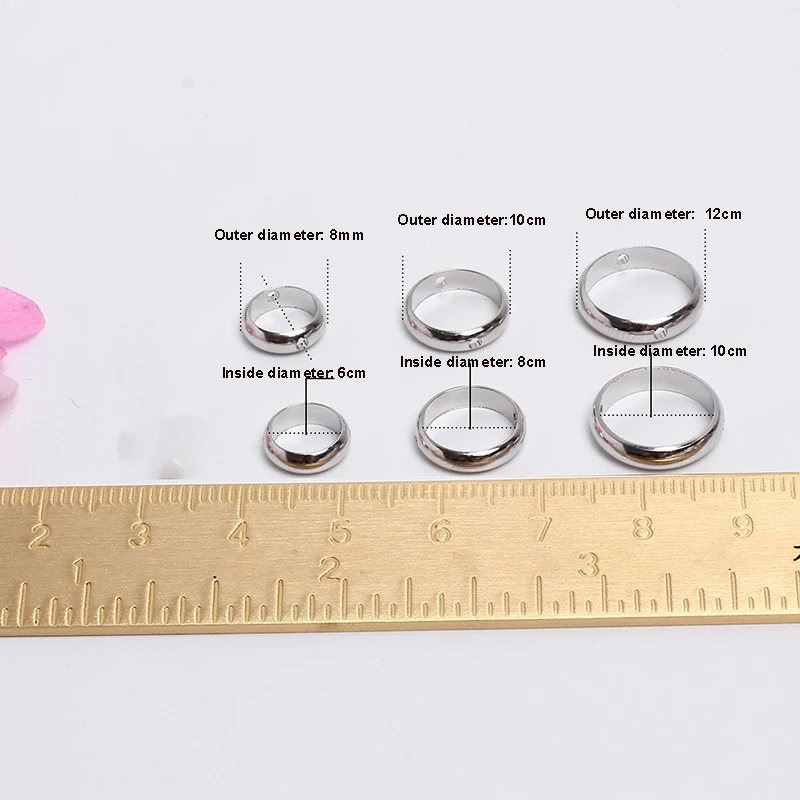 25pcs Circle Round Bead Frame for Diy Jewelry Making Ring Connectors Spacer Silver and Gold Color Handmade Bracelet Accessories