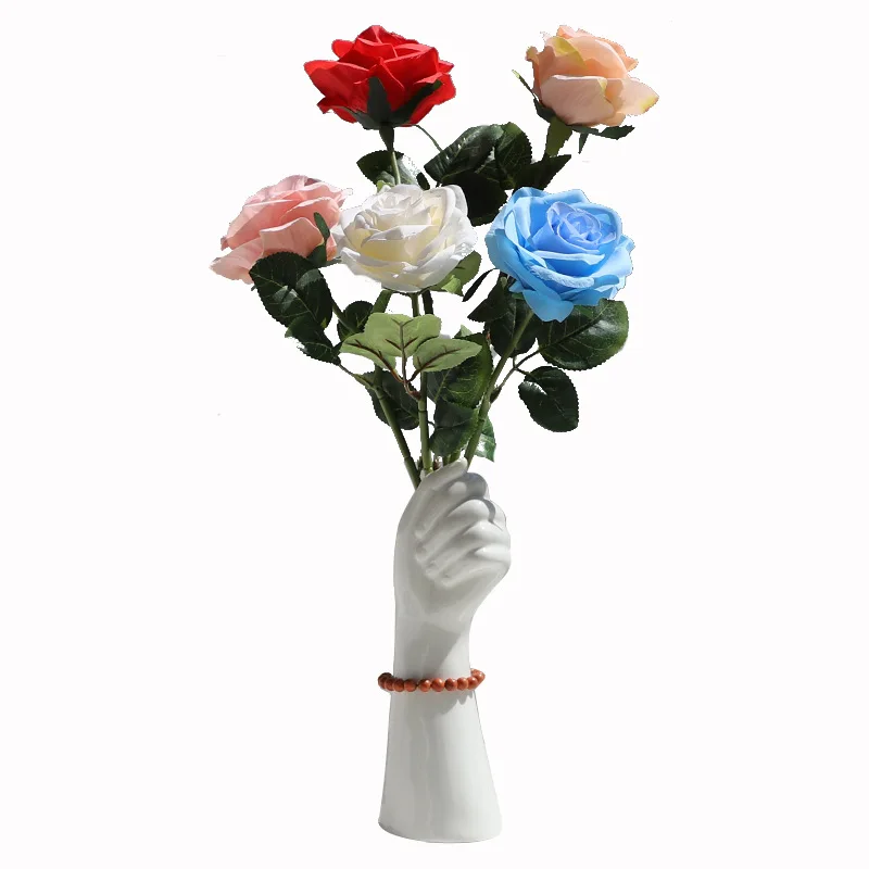 

Nordic Ins Style Ceramic Hand Shape Vase Crafts Ornaments for Flower Arrangement Table Decoration vase decoration home