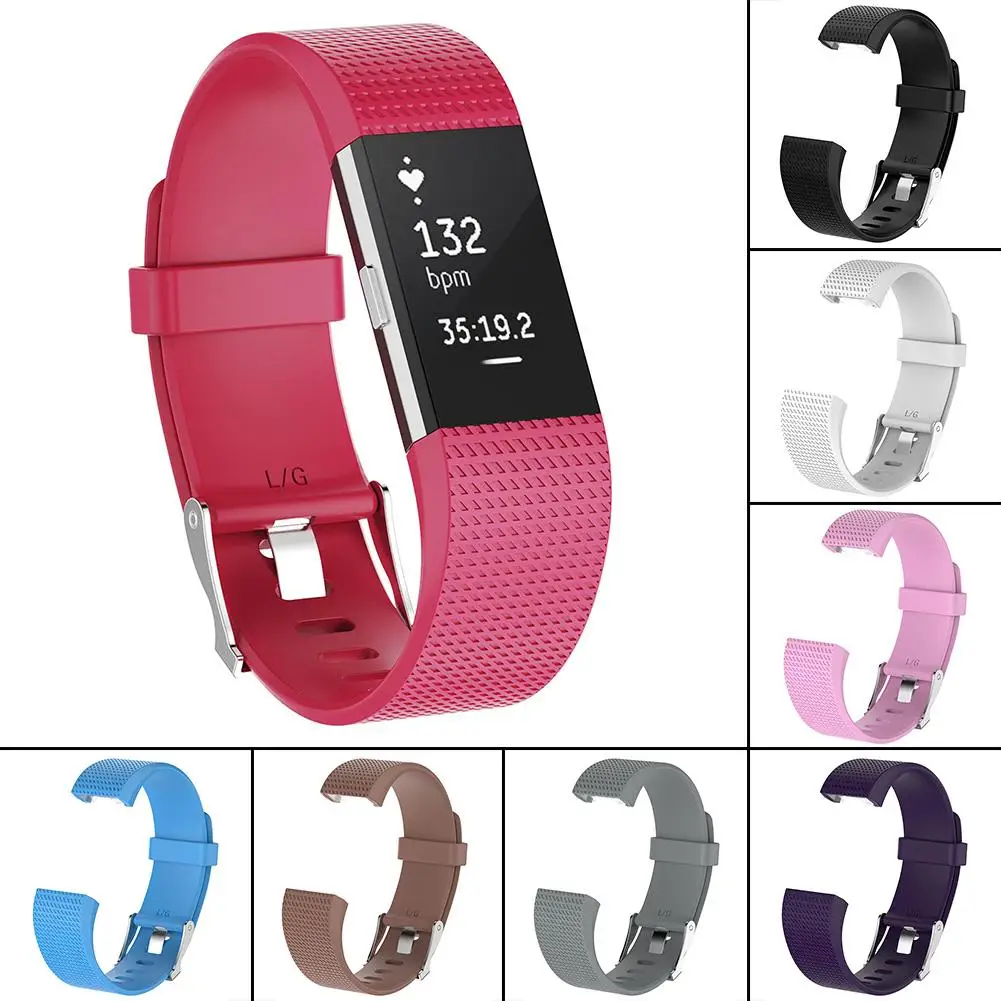 

Replacement Soft Silicone Wristband Watch Strap Sport Bracelet Belt for Fitbit Charge 2 Bracelet