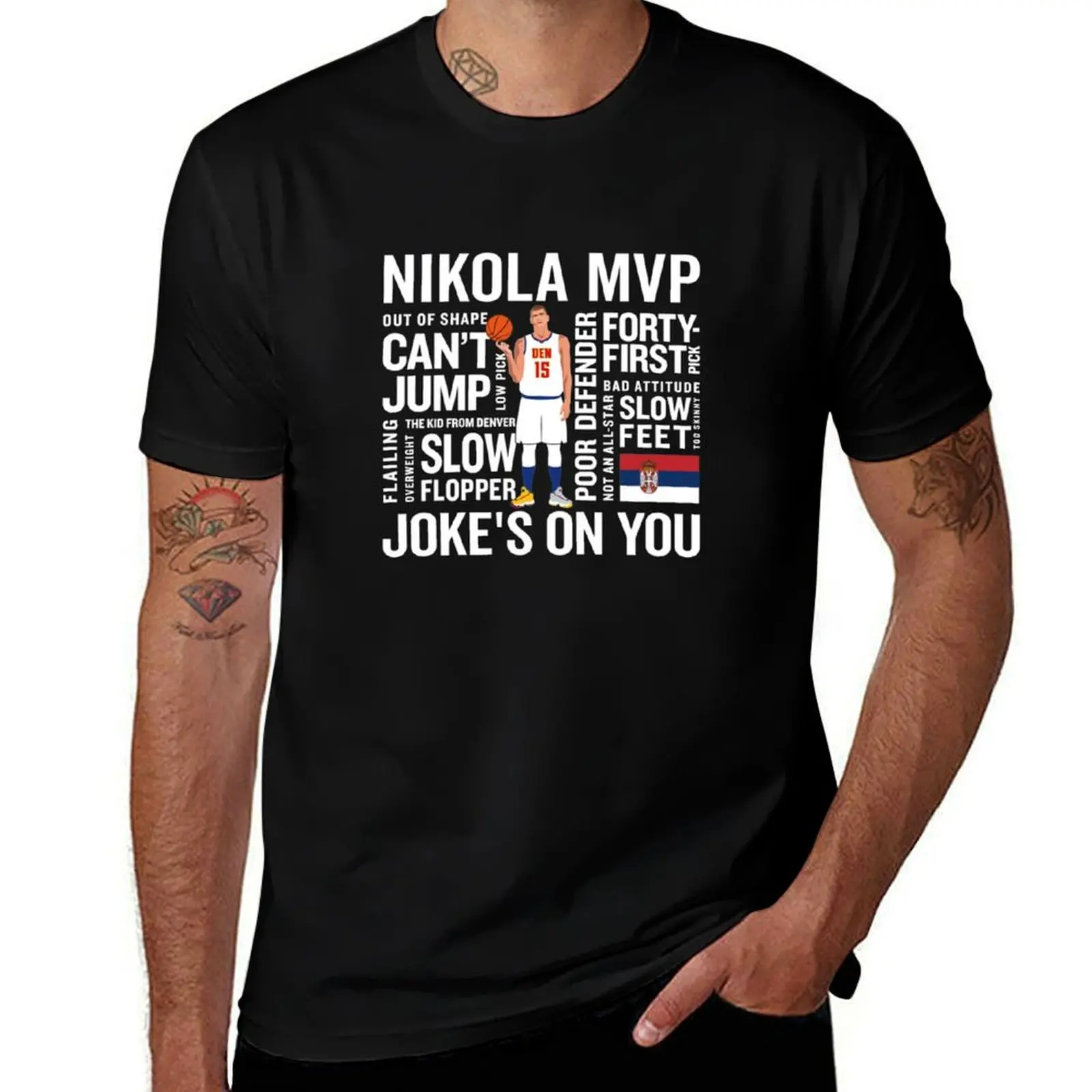 Фото Футболка Jokic Mvp Joke&x27;s on You премиум-класса, базовая однотонная футболка с короткими рукавами №1