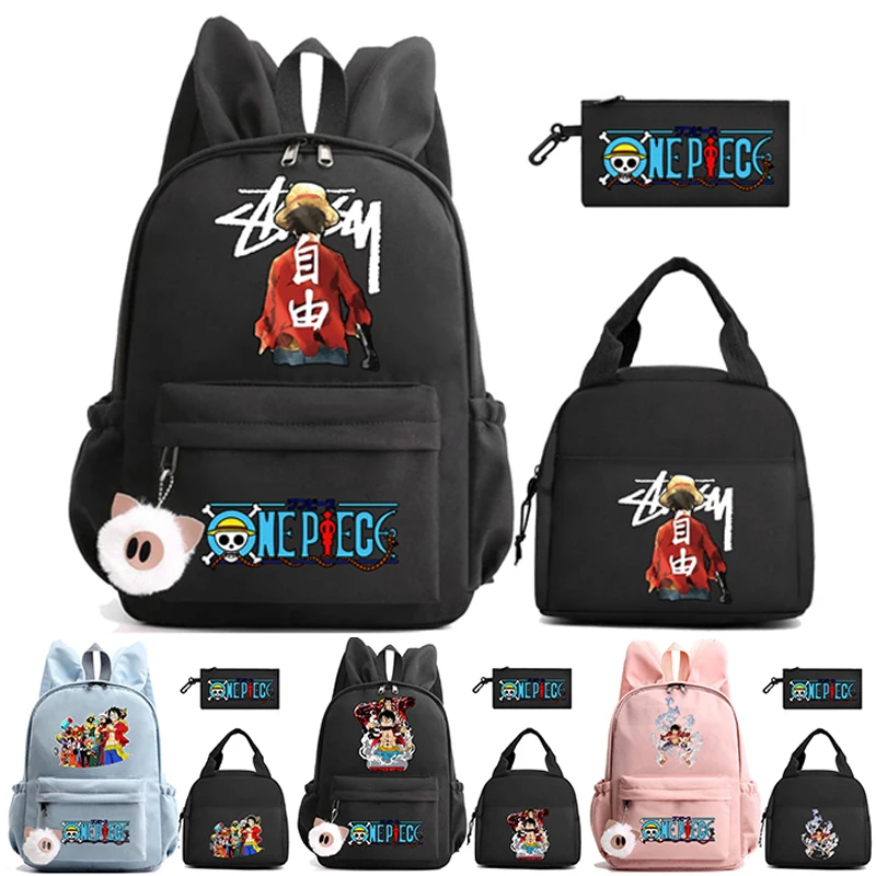 3 шт./компл. цельный рюкзак в стиле аниме для мальчиков и девочек-подростков