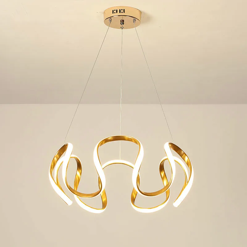

Modern LED Pendant Light For Dining Room Bedroom Living Room Study Gray&Golden&Coffee Frame Home Decorate Chandelier Fixtures