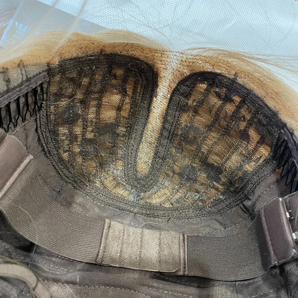 Половина Цена Дешевый Парик Распродажа Рыжий Коричневый Шнурка Человеческие