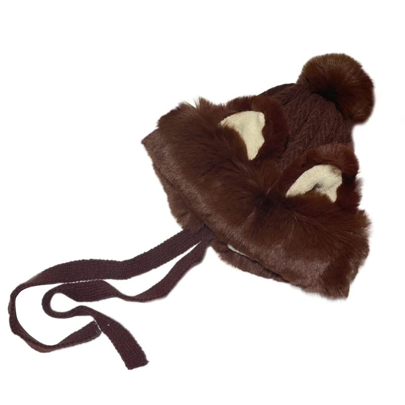 

Ear Hat Earflap Hat Plush Hat Faux Fur Hat Plush Cute Beanie Hat Cute Funny Skullies Beanie Bomber Hat R7RF