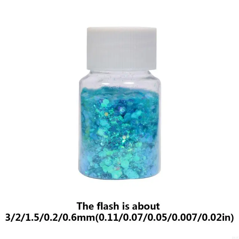 R0JC 6 коробок сверкающих блесток набор пудры блестящие конфетти для УФ-смолы