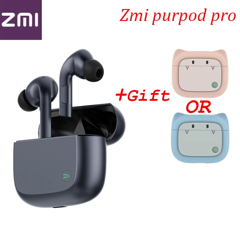 Новинка, ZMI PurPods Pro, первый в мире, Bluetooth 5,2, оригинальные беспроводные наушники, ANC, 3Mic, антишумные, водонепроницаемые наушники-вкладыши