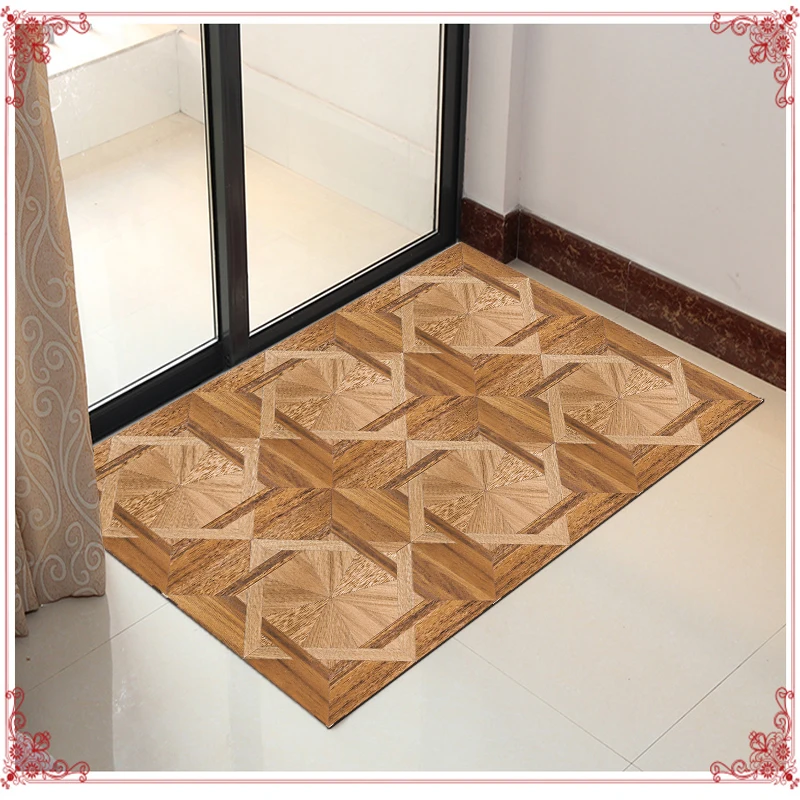 

Wood Grain Design Twill Floor Decals Vinyl Bathroom Kitchen Waterproof Wall Home Decor Non-Slip Wall Decor