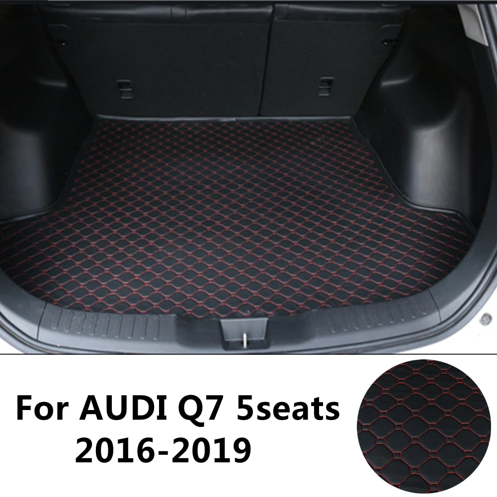 

SJ Custom Waterproof Car Trunk Mat AUTO Tail Boot Tray Liner Cargo Carpet Pad Protector Fit For AUDI Q7 5Seats 2006 2007 08-2019