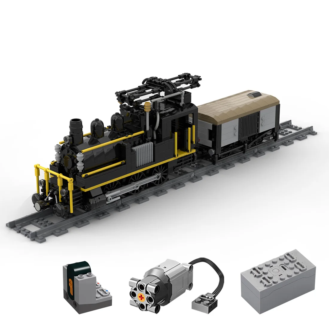 

Authorized MOC-58561 Swiss Electrified Steam Locomotive Bundle Dynamic Train 792parts Set