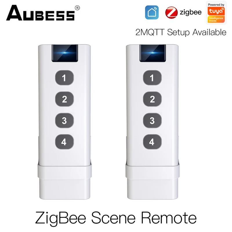 

Кнопка переключения Tuya Smart Life ZigBee для умного дома, беспроводная сцена, 4 группы, дистанционное управление, без ограничений, требуется шлюз дл...