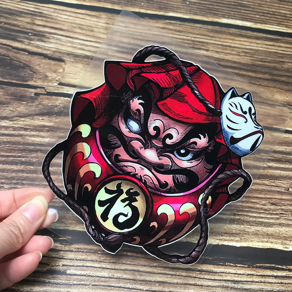 Японская Светоотражающая наклейка JDM Dharma для Honda Monkey YAMAHA AX Kawasaki Z750 Suzuki Harley Twin Cam Vespa