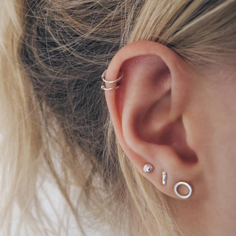 

Ear bones stud earrings 316L stainless steel earrings set minimalist stud earrings for women hypoallergenic earrings jewelry2022