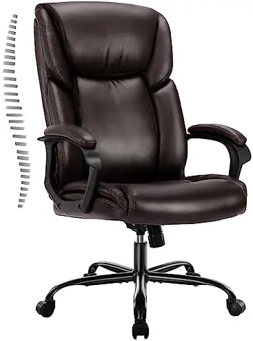 

Office Chair-Ergonomic Home Office Desk Chair, Height Adjustable High Back Computer Chair with Wheels, 360° Swivel Big and Tall