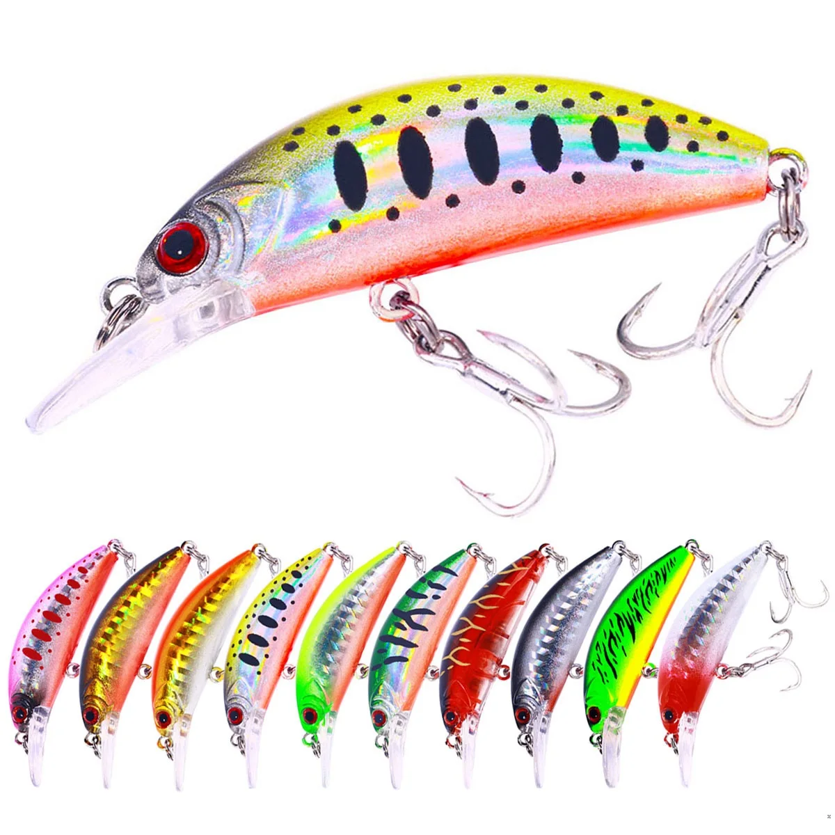 

Mini Sinking Minnow Fishing Lures 6.2cm 5.5g Jerkbait Wobblers Deep Diving Artificial Hard Bait Crankbait for Trout Catfish