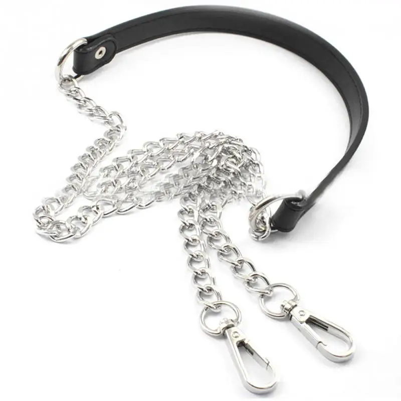2022 Bag Chain Women's Bag Strap Replacement Metal + PU Leather Strap for DIY Handbag Shoulder Bag 10pcs 120cm