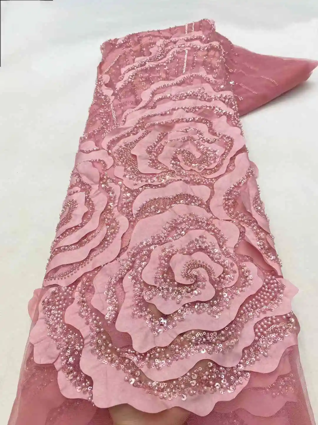 Новейшая африканская кружевная ткань с бисером 2022 французская сетка блестками