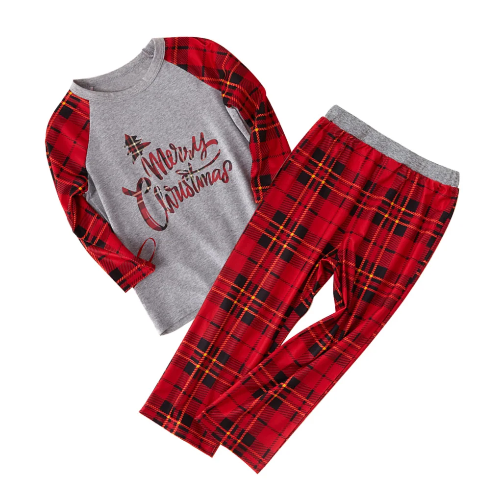 

Xmas Parent-child Pajamas Suit Long Sleeve Printed Top Pants Sleepwear Men