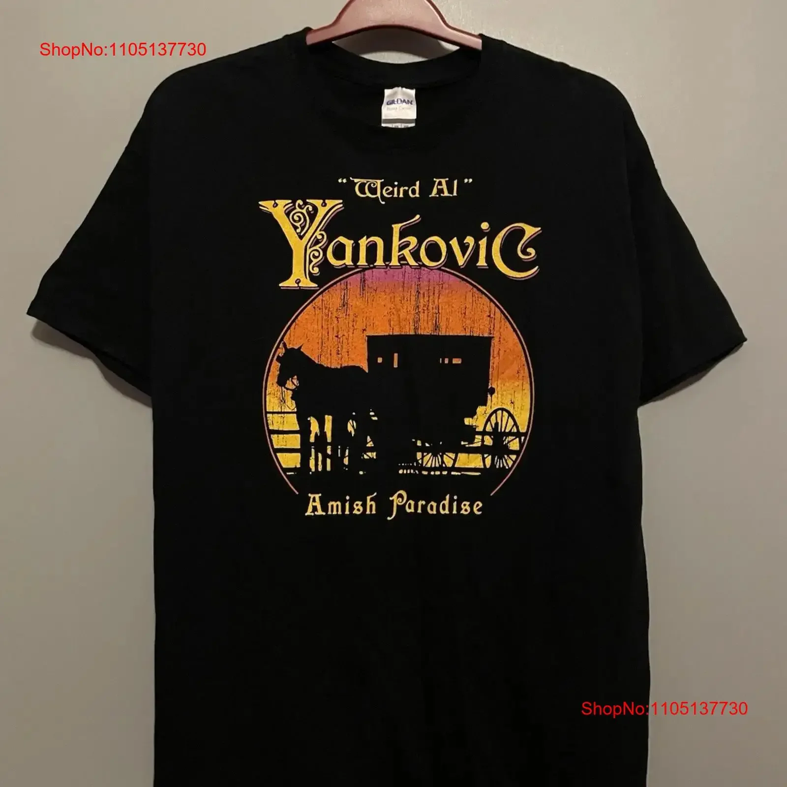 Фото Weird Al Yankovic Amish Paradise двусторонняя футболка мужская размер XL D337, винтажная стираная, удобная, растянутая, универсальная №1