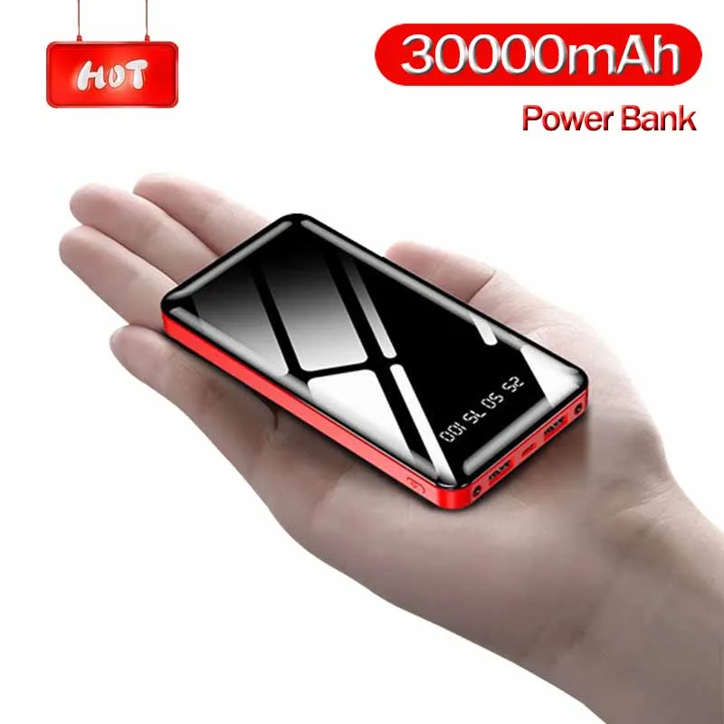 

30000mAh Power Bank Portable Charger External Battery for iPhone Android USB C Power Bank 30000 mAh Power Bank Poverbank
