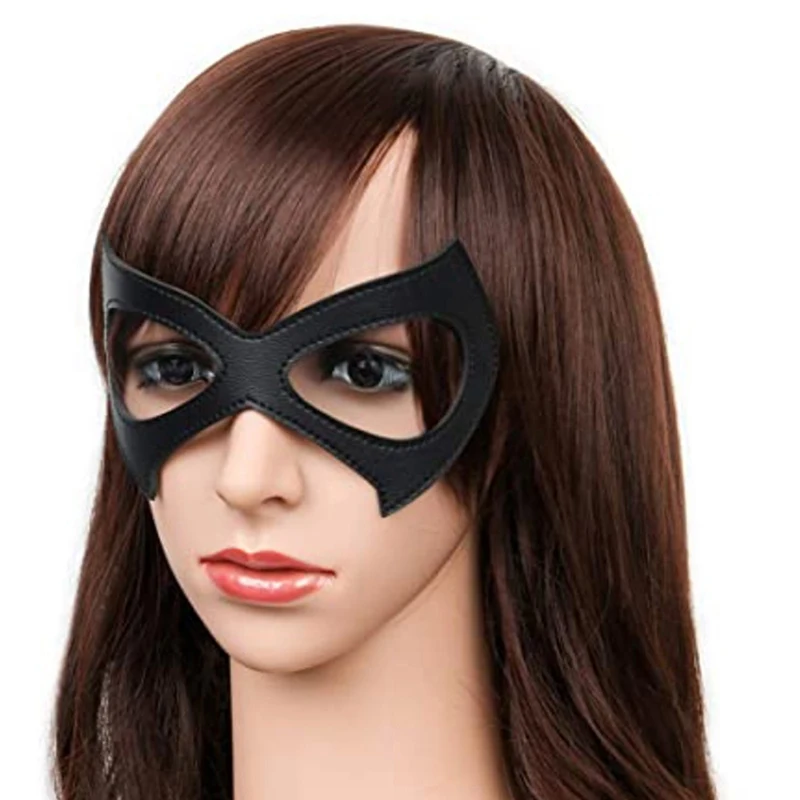 

Cosplay Masks Costume Black Red Leather Eye Mask Cosplay Sexy Eye Mask Eyewear for Halloween Props