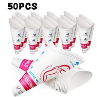 50pcs paper urinal toilet women urination device urinal funnel outside standing pee cup waterproof paper standing urinary funnel
