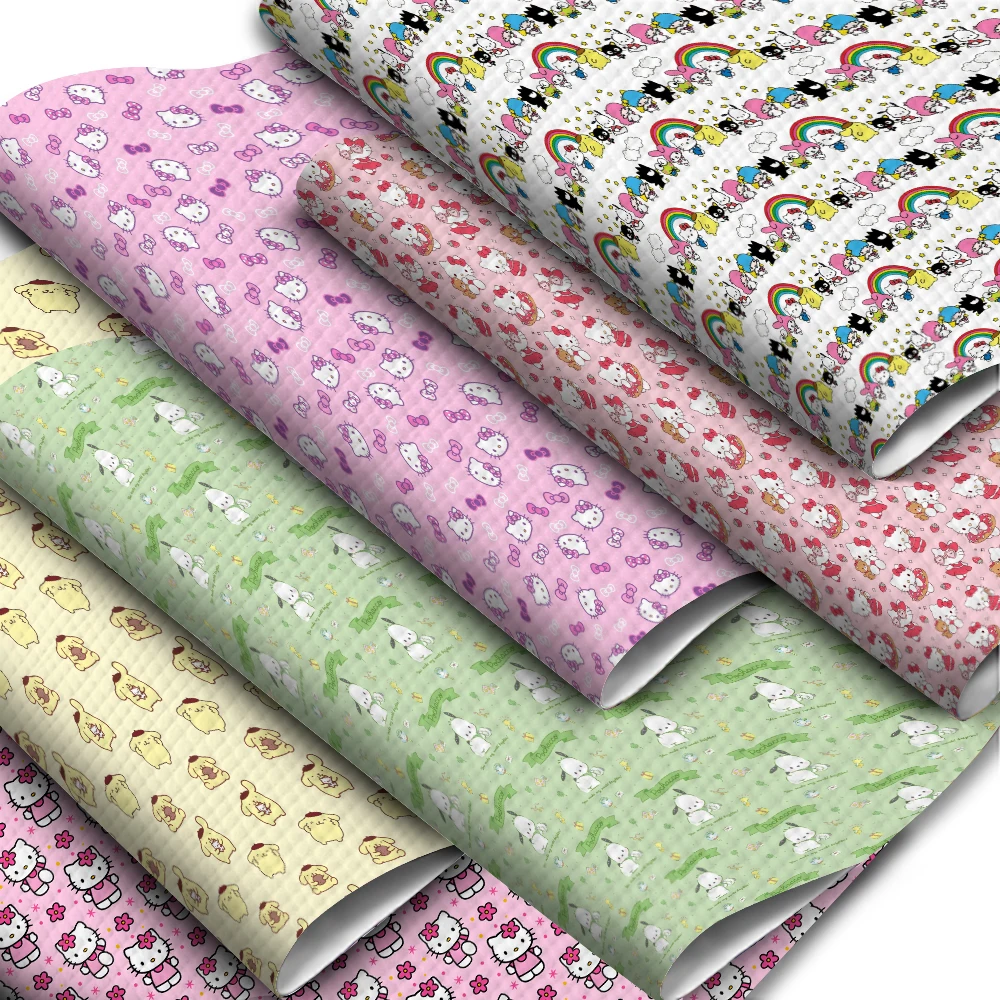 Искусственная кожа с печатным рисунком 136*30 см для бантов сделай сам декоративные