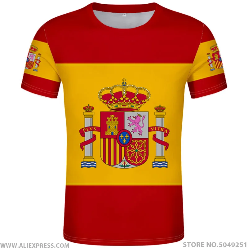 

SPAIN t shirt diy free custom made name number esp T-Shirt nation flag es spanish country college print photo logo text clothing
