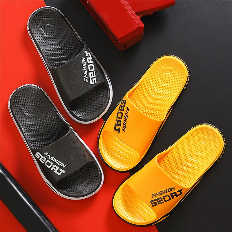 Women Light Slippers Home Bathroom Sandals Pvc Indoor Soft Couple Men Slipper Summer Stitching Color Unisex Bedroom Shoes