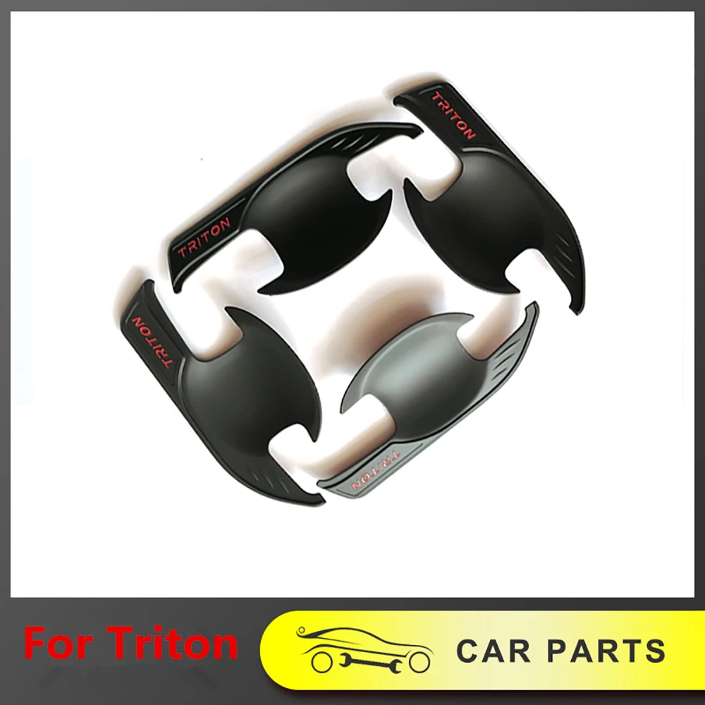 

Накладки на дверные чаши из АБС-пластика, матовые, черные, для MITSUBISHI L200 Triton 2019 2020 2021 4X4, внешние аксессуары для бездорожья