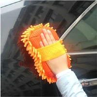 waterproof car wash microfiber chenille gloves thick car cleaning mitt wax detailing brush auto care glove %ef%bc%88random color%ef%bc%89