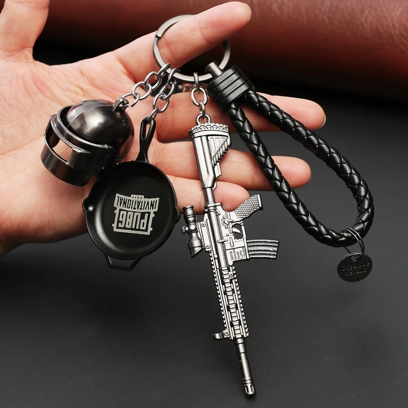 Миниатюрная модель PUBG Серия A, с брелоком AWM 98K, AKM M416, M24, SKS, подарок для детей