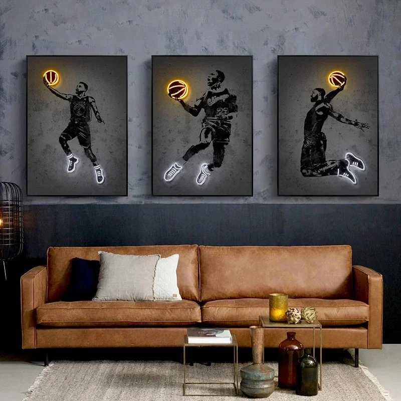 Basketball Star Posters Print Street Wall Art Canvas Painting Cuadros Office Home Wall Decoration