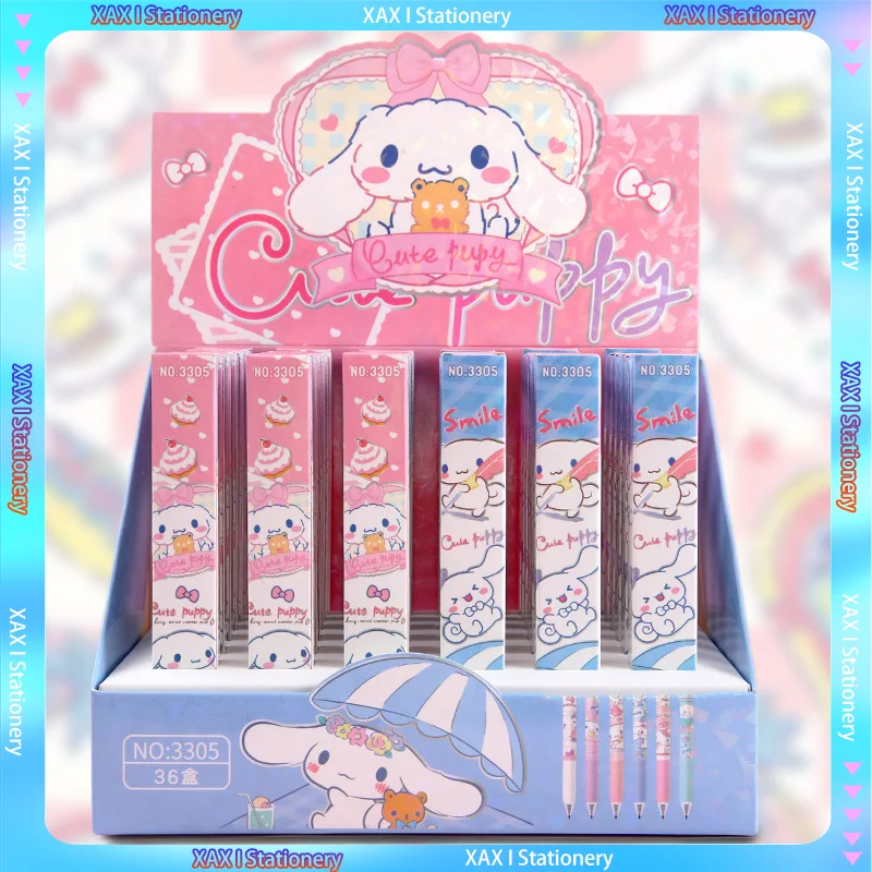 

36 шт. мультяшная новая гелевая ручка Sanrio Cinnamoroll для студентов 0,5 мм подписные Школьные Аксессуары