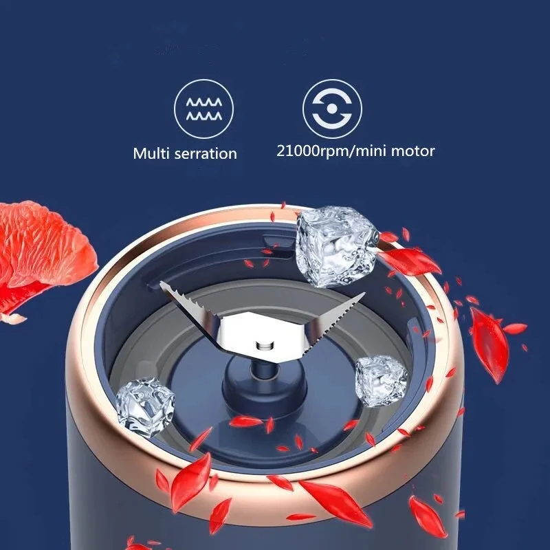 Соковыжималка электрическая портативная из нержавеющей стали с лезвием